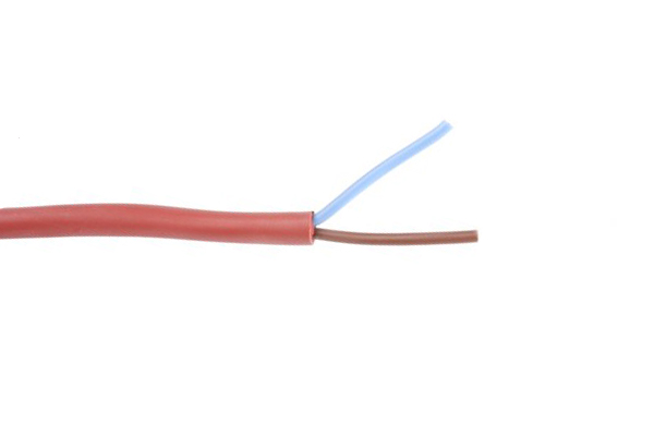 Siliconesnoer SIHF-0 180° 2x1,5mm2  rood rond per meter