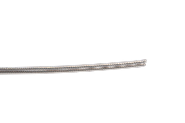FEP snoer met FEP mantel 2x0,75mm2 plat (ovaal) 3,8x2,2mm transparant per rol 100m