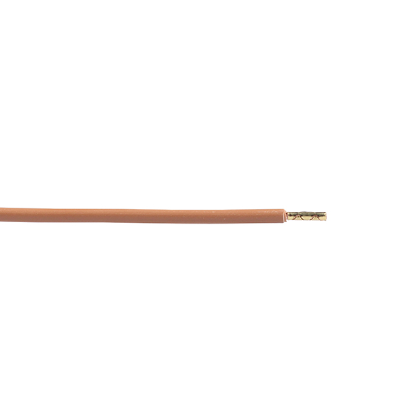 VD-S soepel montagesnoer H05V-K 90° 0,75mm2 bruin 60mm met 2 x adereindhuls ongeisoleerd 6mm