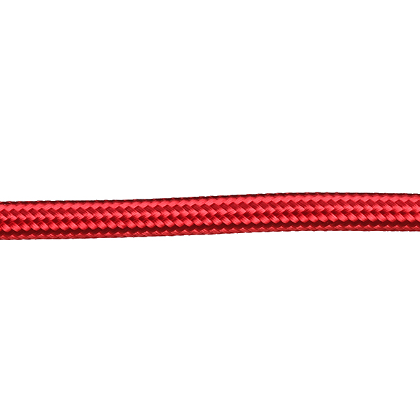 FL stofkabel 2x0,75mm2 glanzend per meter helder rood
