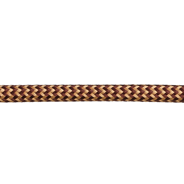FL stofkabel 3x0,75mm2 mat zigzag per meter beige donkerbruin