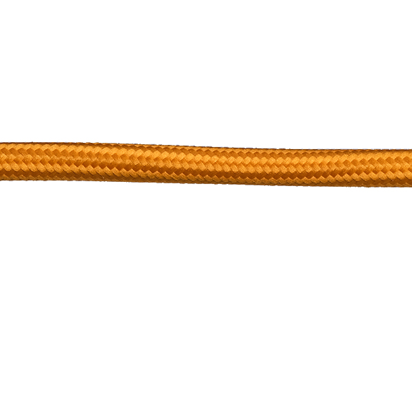 FL stofkabel 2x0,75mm2 mat per meter mosterdgeel