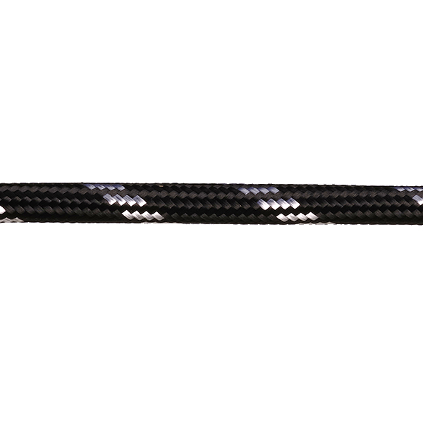 FL stofkabel 2x0,75mm2 glanzend zwart wit gestreept streep ver uit elkaar