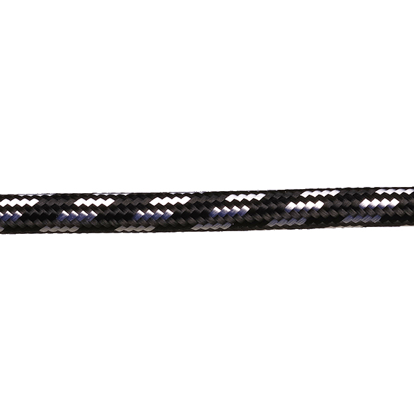 FL stofkabel 2x0,75mm2 glanzend zwart wit gestreept streep dicht bij elkaar