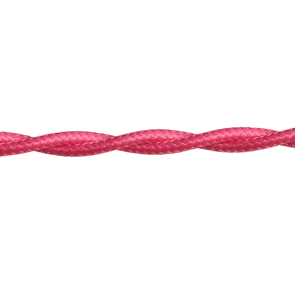 FL stofkabel gedraaid 3x0,75mm2 per rol 50m fuchsia