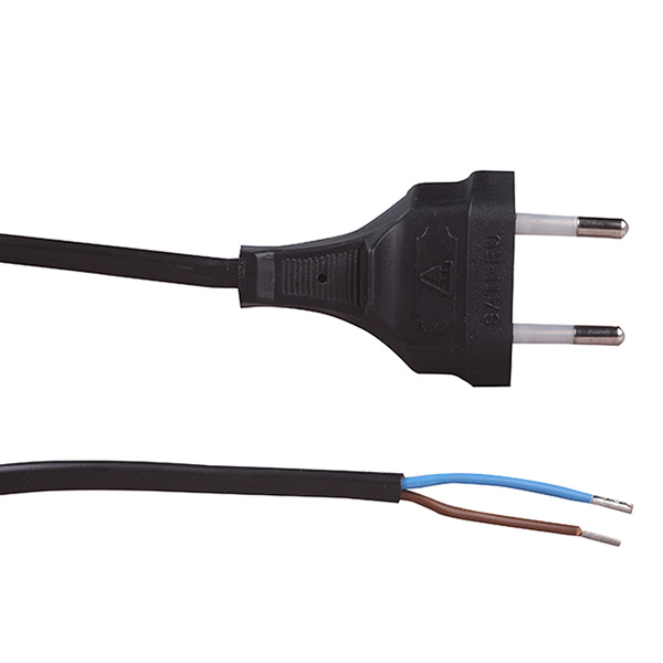 Satiplugs eurosnoer 2x0,75mm2 3,0m zwart