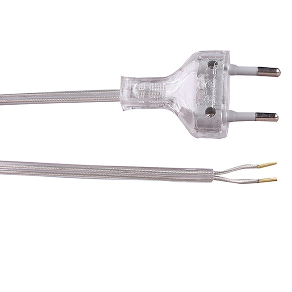 FL eurosnoer aangegoten stekker 2x0,75mm2 2,0m transparant