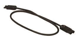 Elet-Plast koppelsnoer met platte 3 polige male en female connector 1,0m 3x1,5mm2 70° zwart