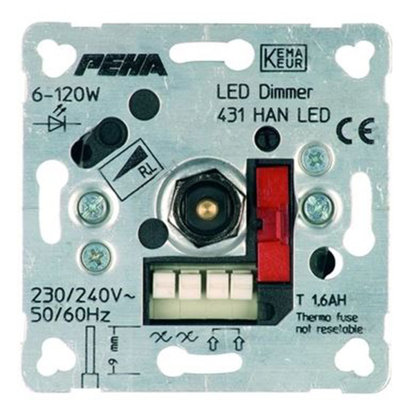 Peha 431 HAN LED OA dimmer 6-60W LED 6-120W gloeilamp wissel inbouw