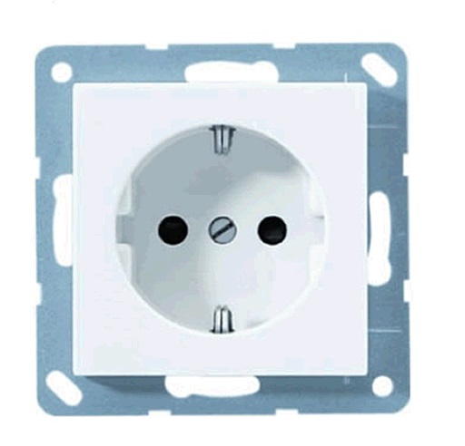 Jung AS500 wandcontactdoos met randaarde inbouw alpine A520NWW