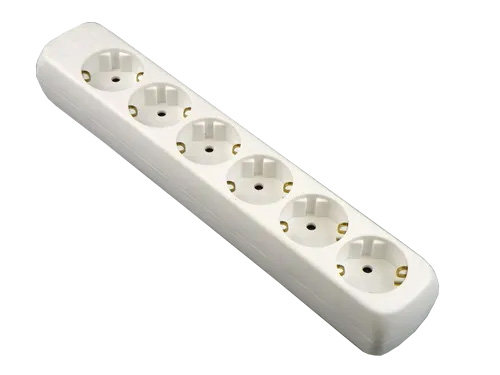 Tafeldoos 6 voudig met randaarde wit zonder snoer