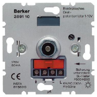 Berker 1-10V regelaar potentiometer met schakelcontact inbouw