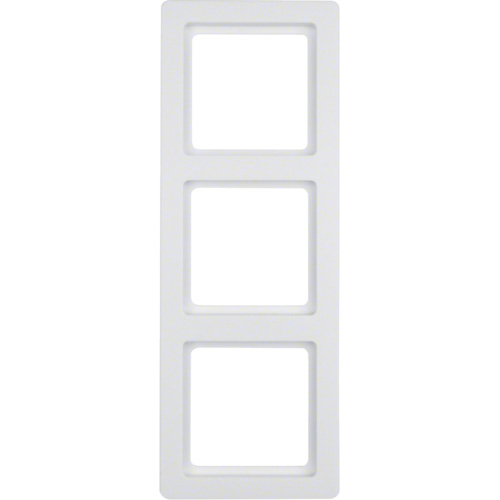 Berker Q.1 afdekraam 3 voudig polarwit RAL9010 zijdeglans