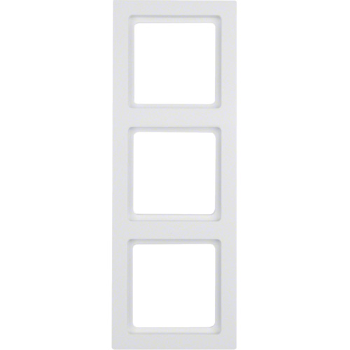 Berker Q.3 afdekraam 3 voudig polarwit RAL9010 zijdeglans