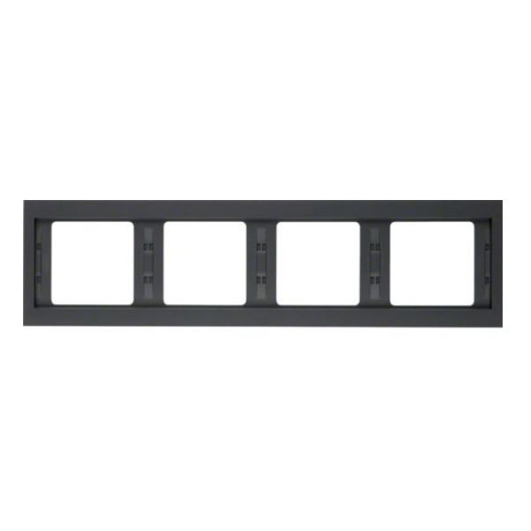 Berker K.1 afdekraam 4 voudig horizontaal antraciet RAL 7021 mat