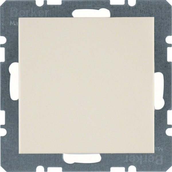 Berker S.1, B.1, B.3, B.7, glas inzetplaat blind cremewit RAL1013 glanzend