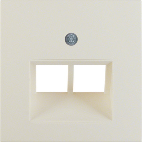 Berker S.1, B.1, B.3, B.7, glas inzetplaat UAE 2 voudig cremewit RAL1013 glanzend