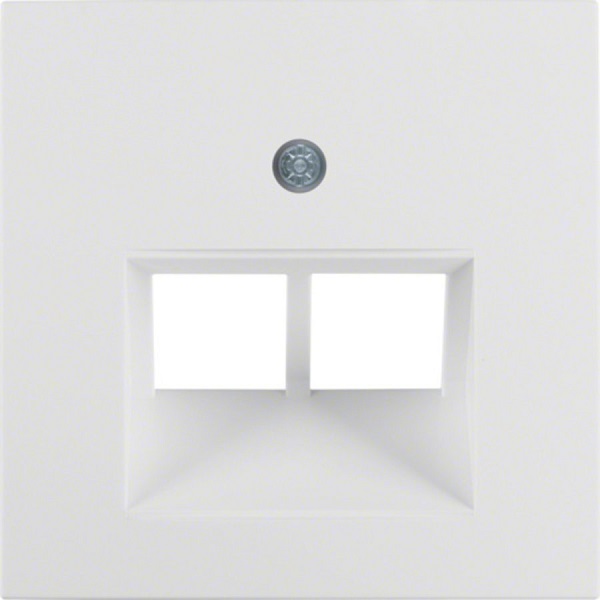 Berker S.1, B.1, B.3, B.7, glas inzetplaat UAE 2 voudig polarwit RAL9010 glanzend