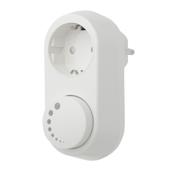 EcoDim.02 stekkerdimmer 0-150W voor dimbare LED's, gloeilampen, 230V halogeenlampen en 12V halogeenlampen met elektronische trafo