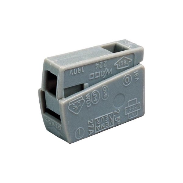 Wago 224-101 lasklem 0,5-2,5mm2 voor massieve en soepele draad 1 voudig