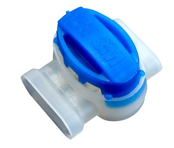 3M Scotchlok 314 lasklem 0,5-1,5mm2 kleurcode blauw 10A voor massieve en soepele draad 3 voudig zak 50 stuks