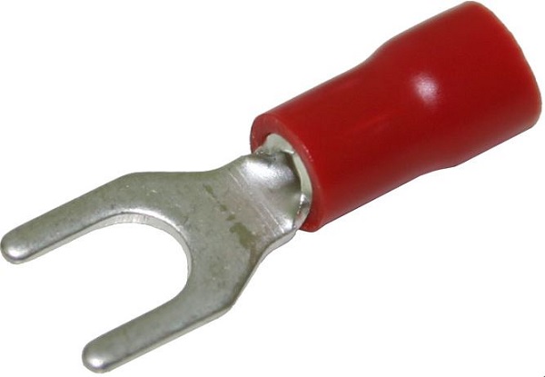 Vorkkabelschoen rood 0,75mm2 - 1,5mm2 sleuf 5,3mm M5 zakje 100